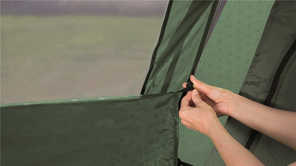 Toggling the tent's blinds