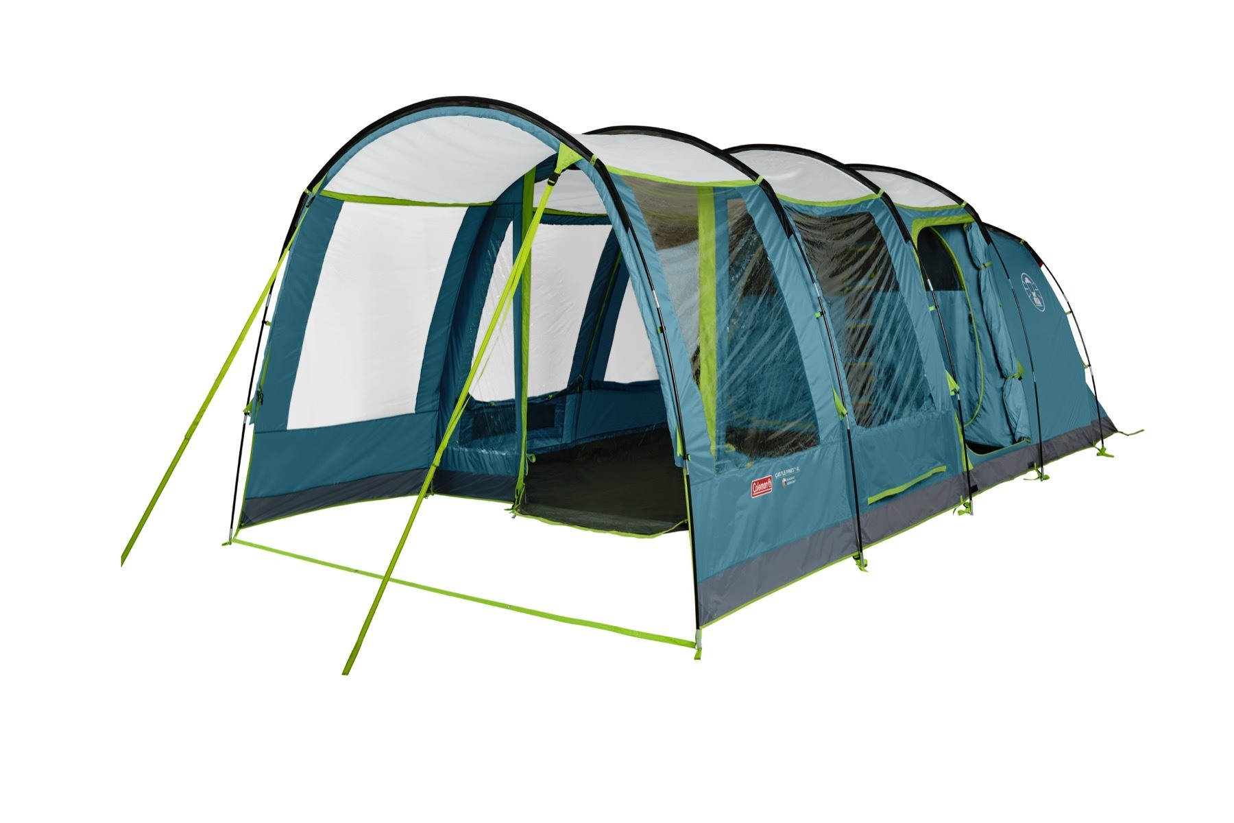 Side view of tent