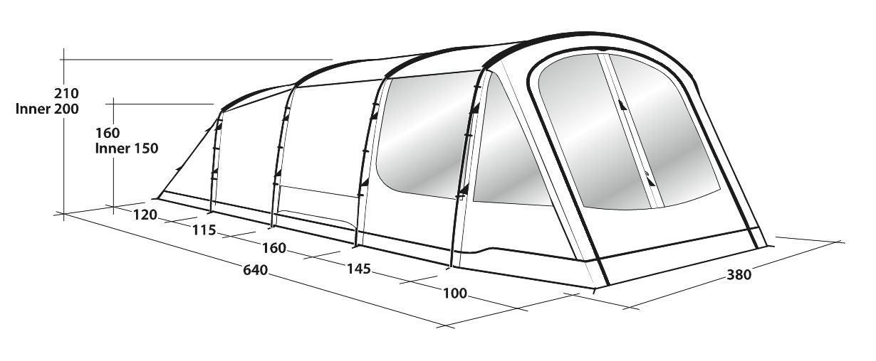 Outwell Norwood 6 Tent Dimensions