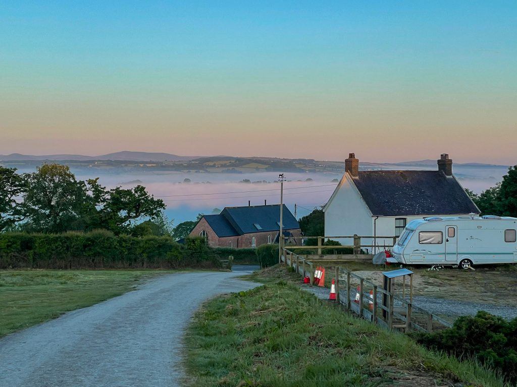 Cloud Inversion at Capel Tygwydd Camping and Caravans