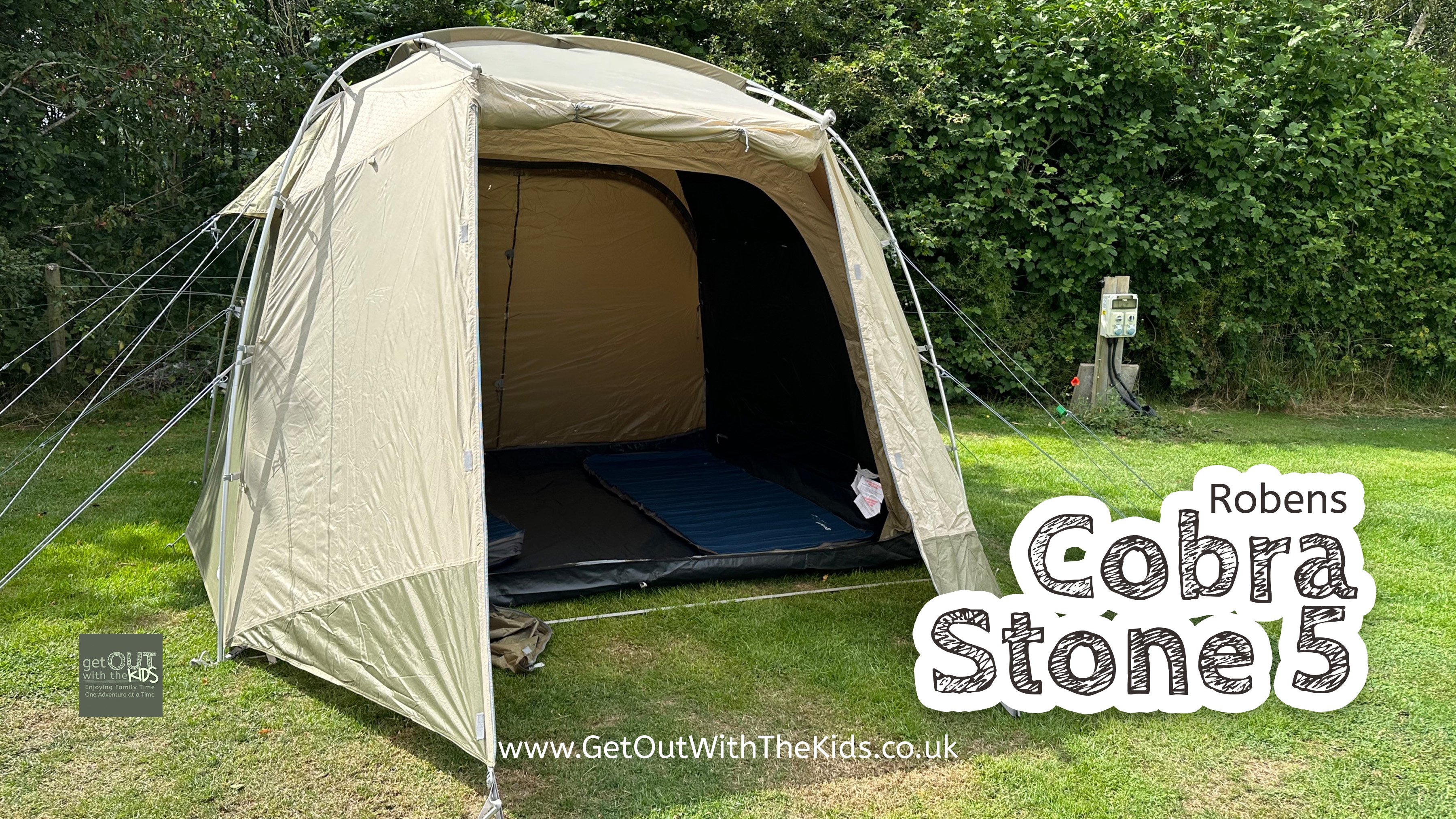 Robens Cobra Stone 5 tent pitched at the campsite