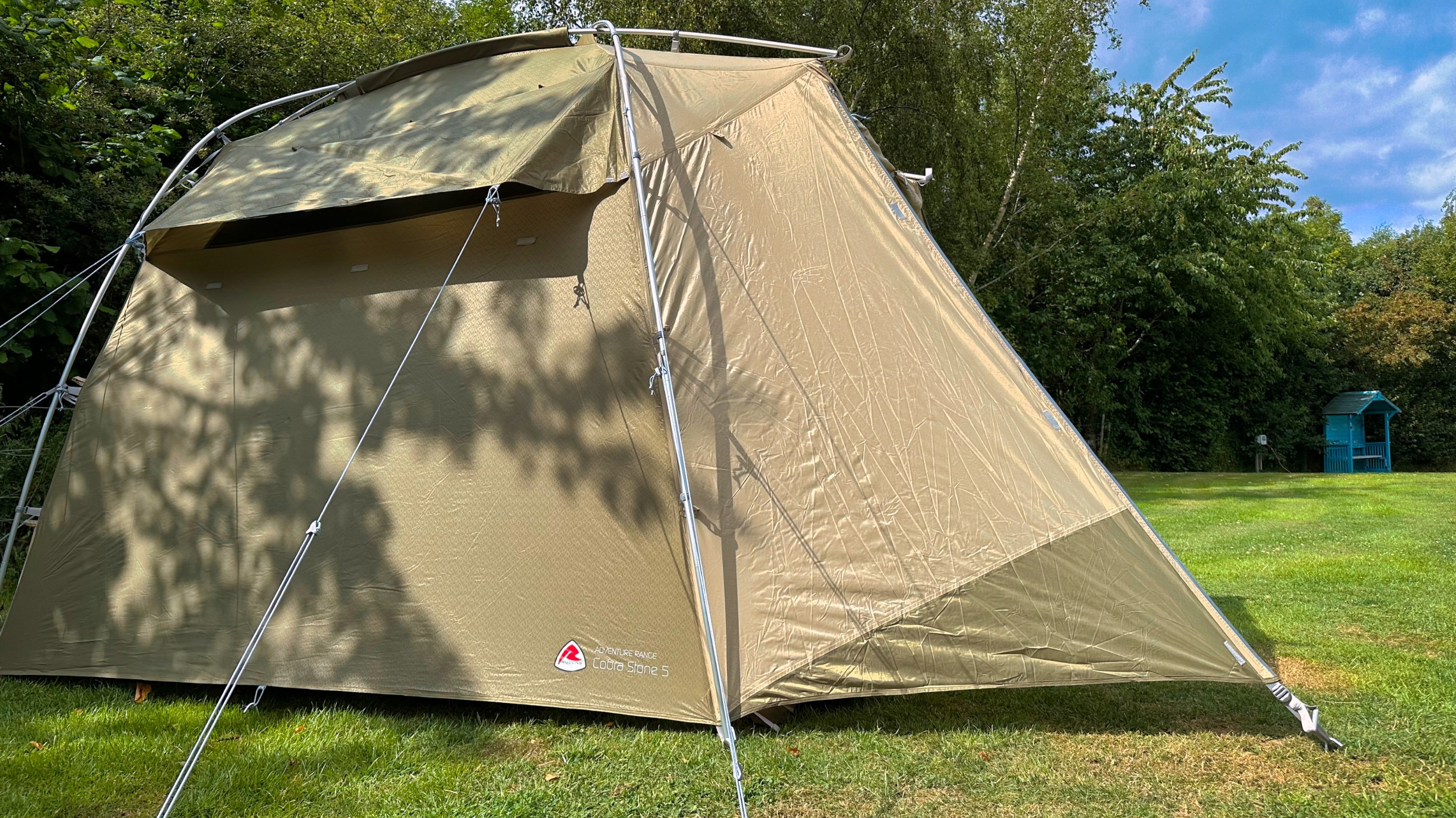 The Robens Cobra Stone 5 Tent pitched at the campsite