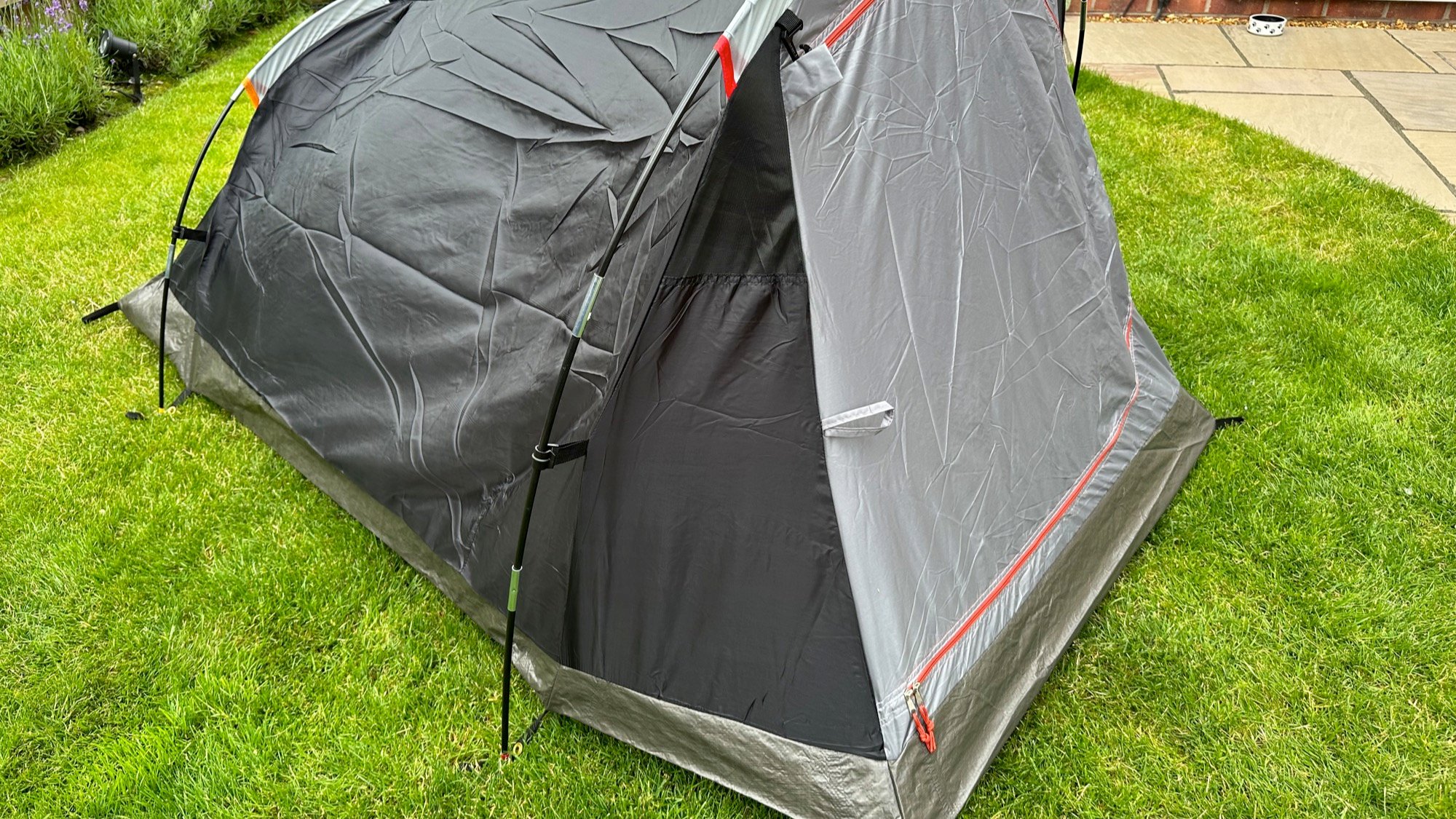 The inner tent pitched
