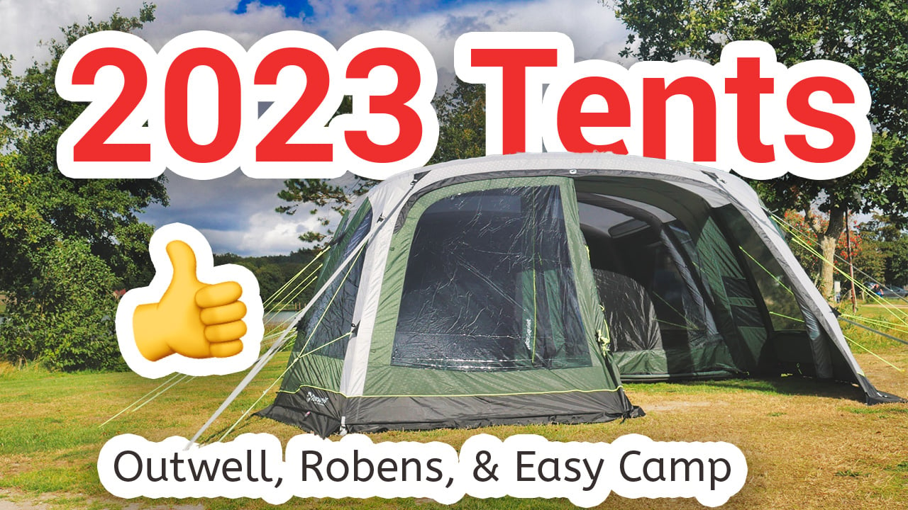 A new 2023 tent pitched at the campsite