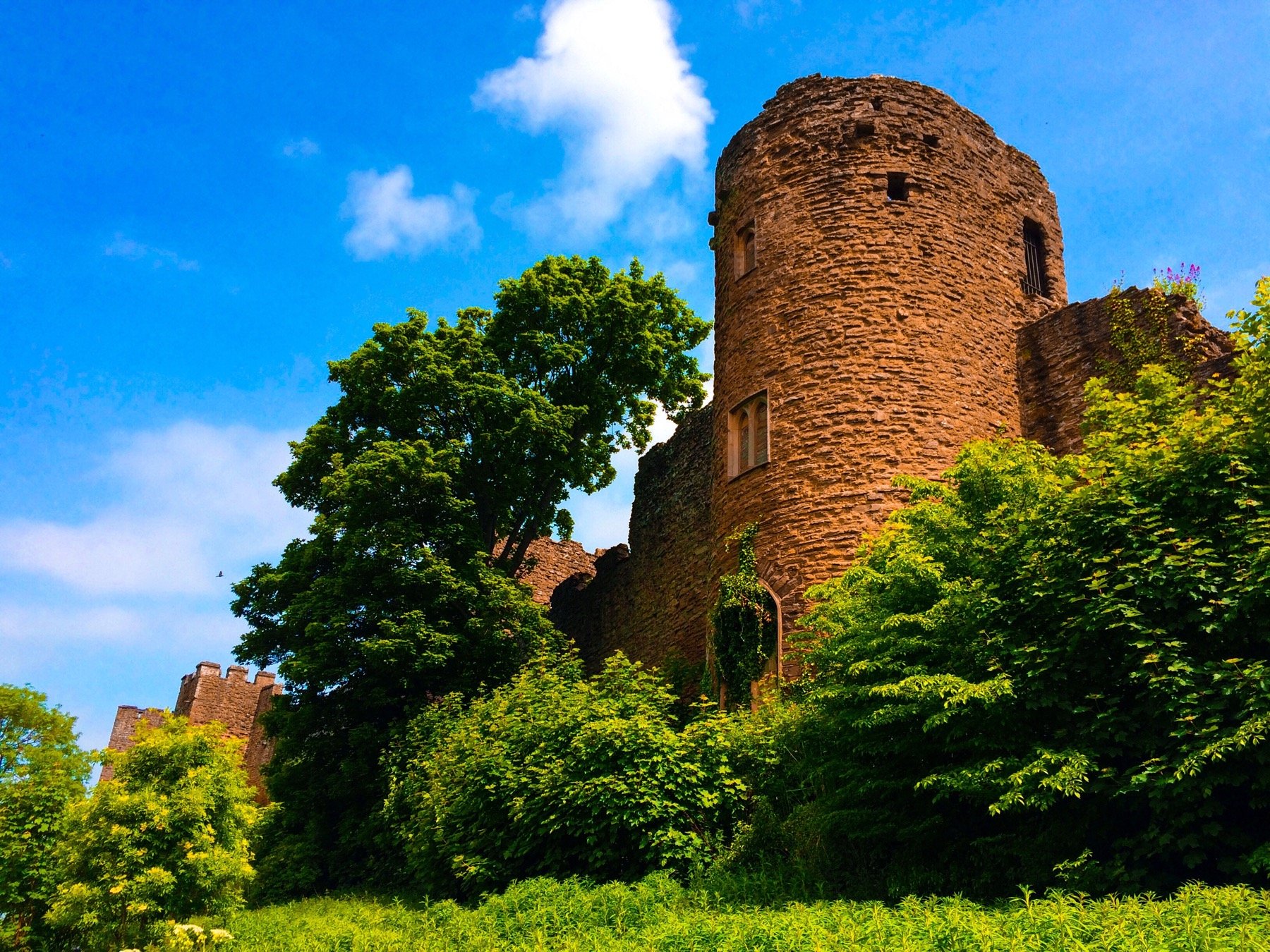 A tower at Ludlow Castle